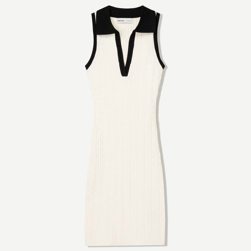 VESTIDO MINI TRENZADO CONTRASTE ref:25704