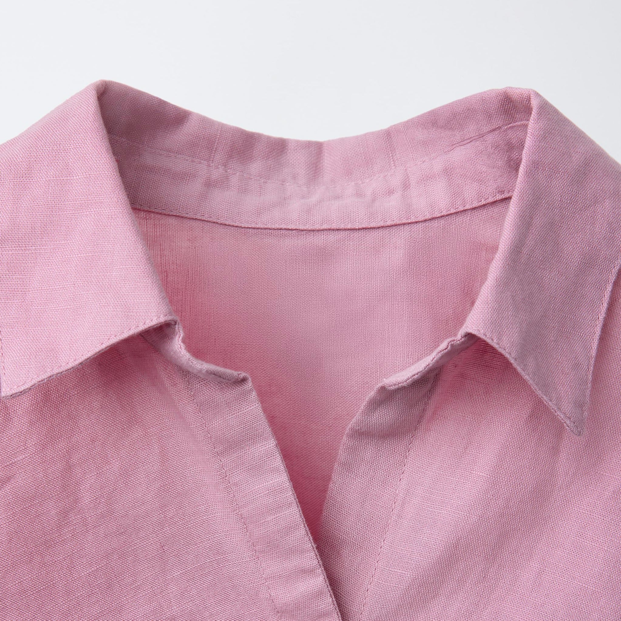 Camisa Fruncido con Lino(+colores)