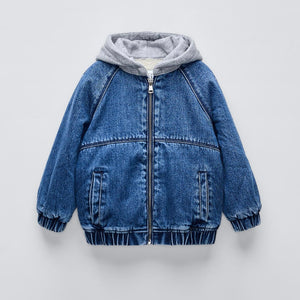 Cazadora Denim Felpa Capucha