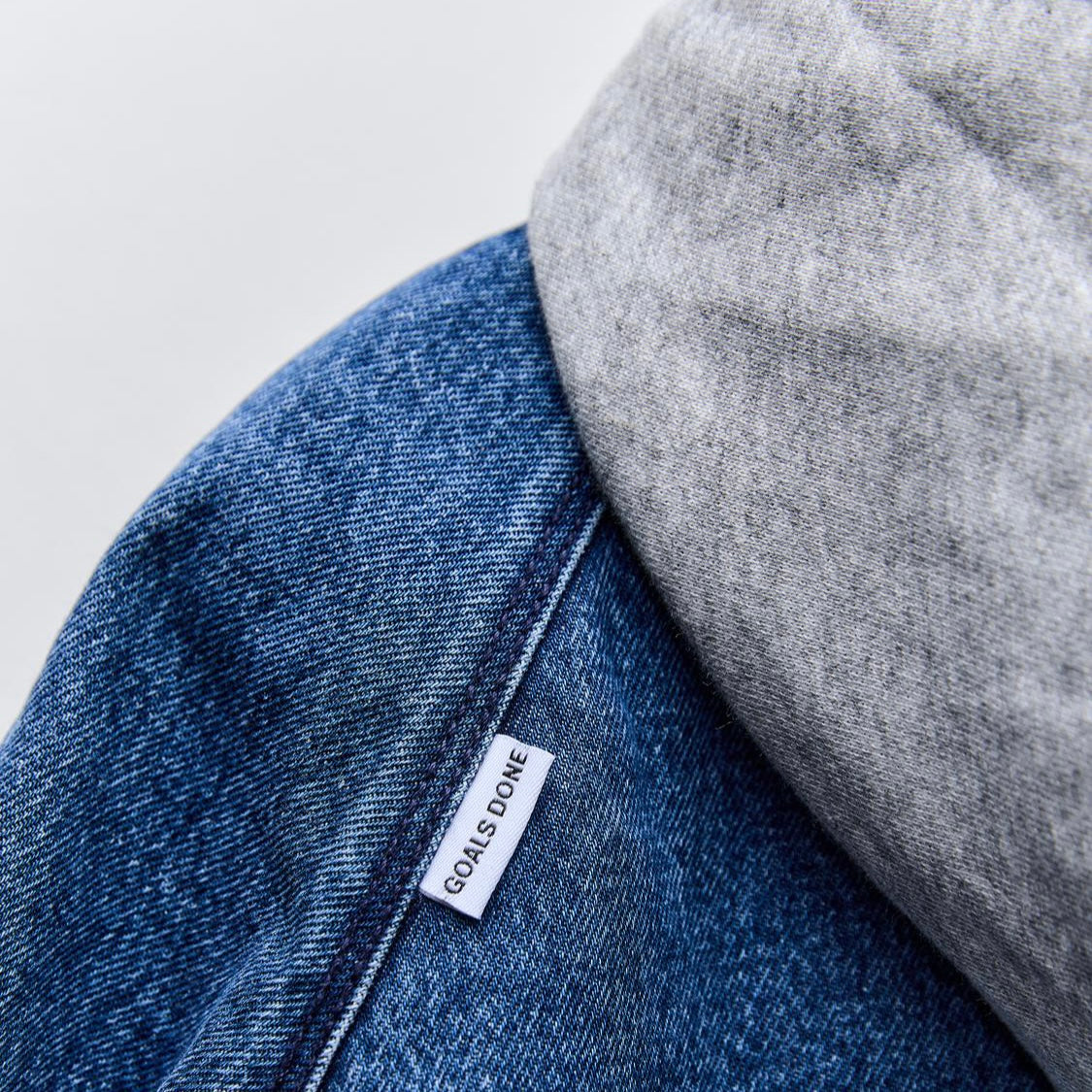 Cazadora Denim Felpa Capucha