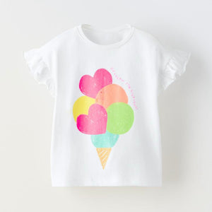 Camiseta Estampado Volantes