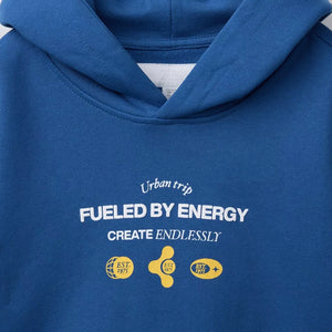 Sudadera Capucha Texto Relieve