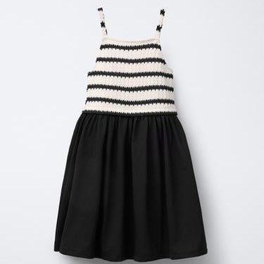 Vestido Combinado Punto Crochet