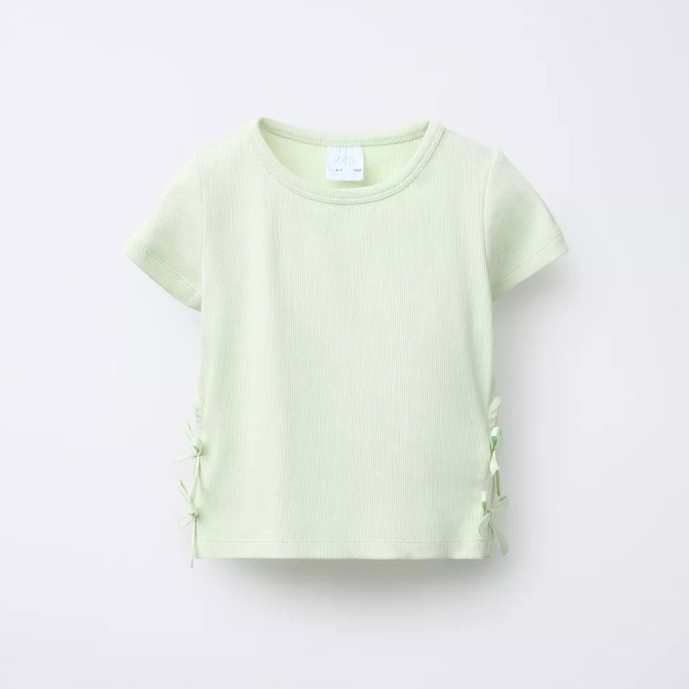 Camiseta Rib Lazos Cut Out