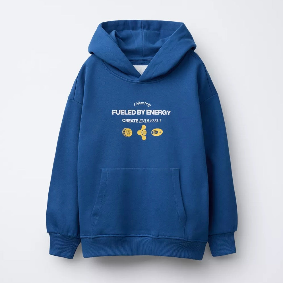 Sudadera Capucha Texto Relieve