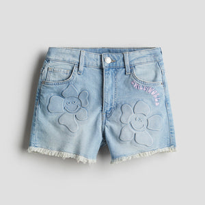 Bermuda Denim Detalle Flor