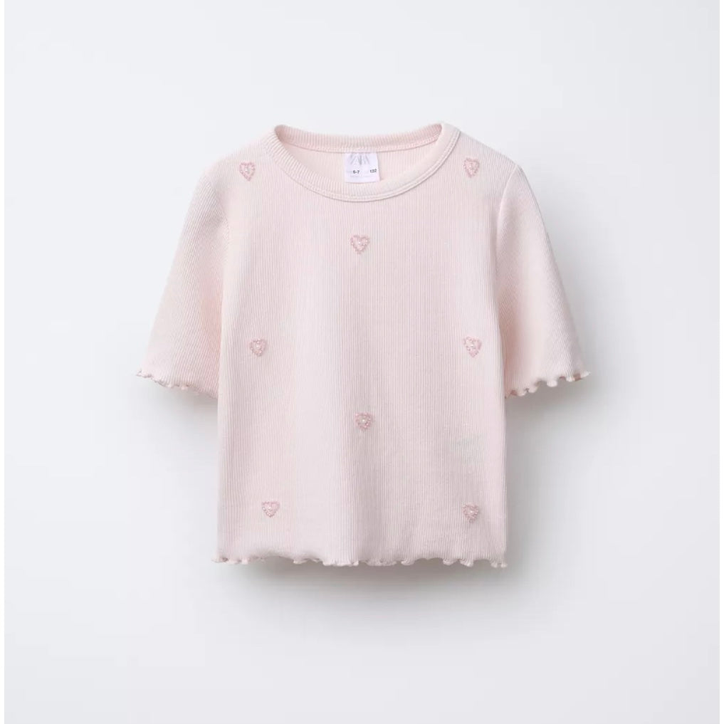 Camiseta Rib Abalorios