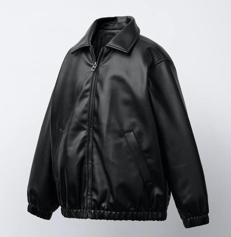 Cazadora Bomber Efecto Piel