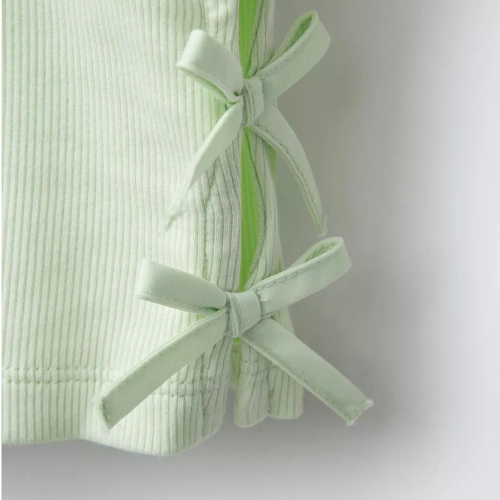 Camiseta Rib Lazos Cut Out