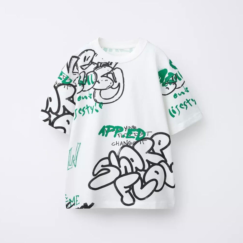 Camiseta Estampado Graffiti