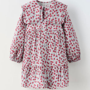 Vestido Flores Volantes