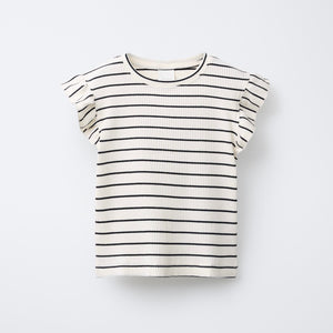 Camiseta Rib Volantes Rayas