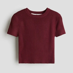 Camiseta Rib Crop