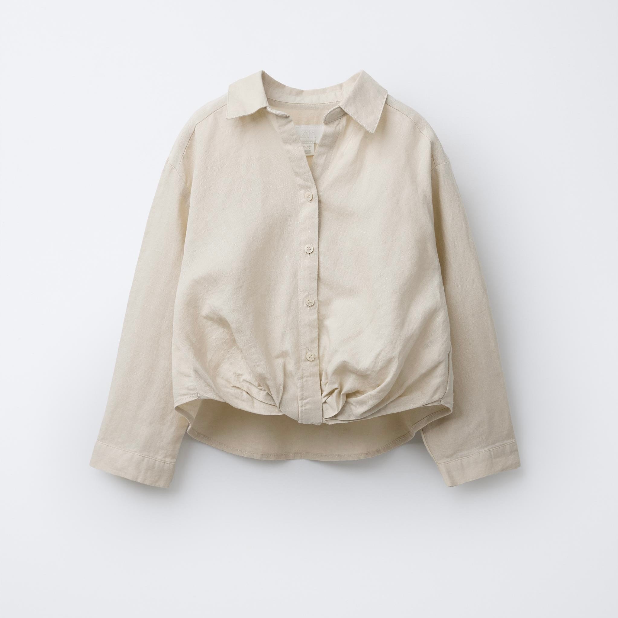 Camisa Fruncido con Lino(+colores)