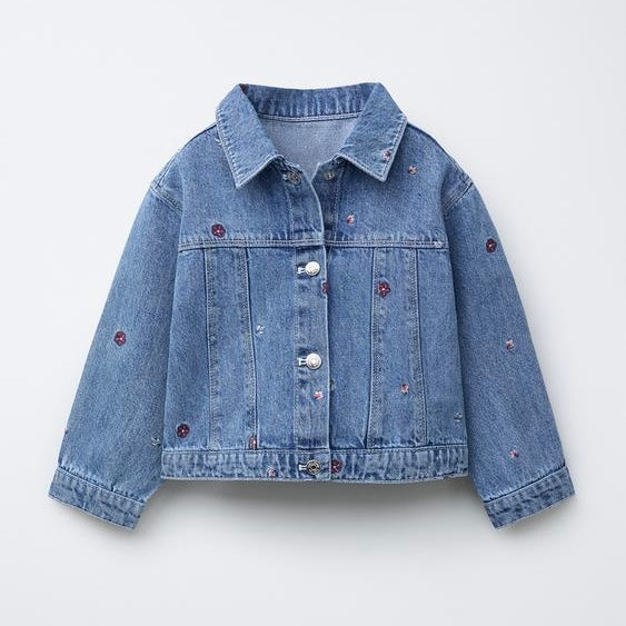 Cazadora Denim Bordados