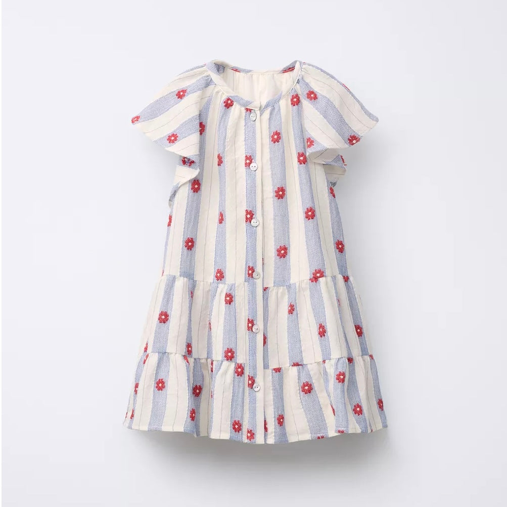 Vestido Flores Jacquard