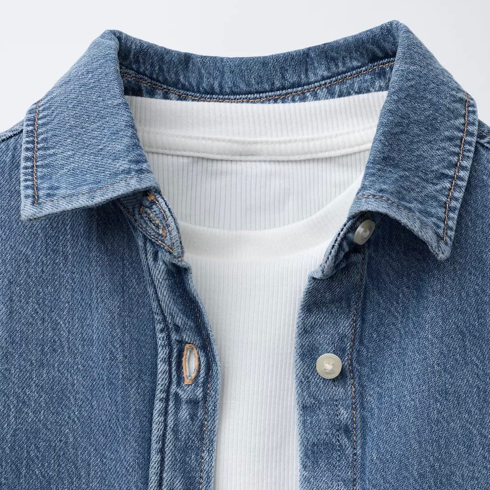 Conjunto Camisa y Camiseta Denim