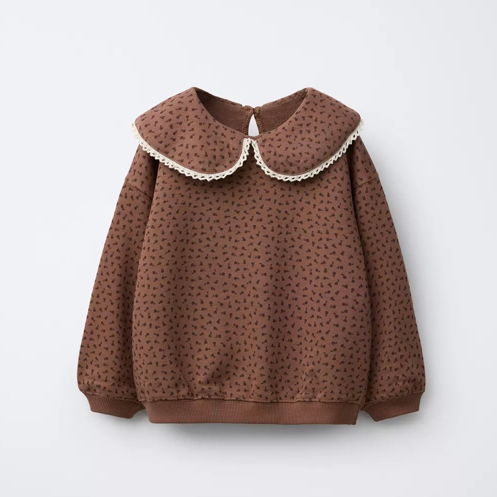 Sudadera Estampada Cuello Bobo