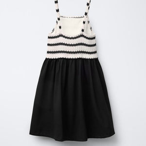 Vestido Combinado Punto Crochet