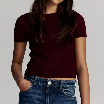Camiseta Rib Crop