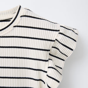 Camiseta Rib Volantes Rayas