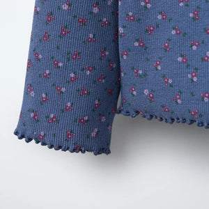 Buzo Rib Flores Bordadas
