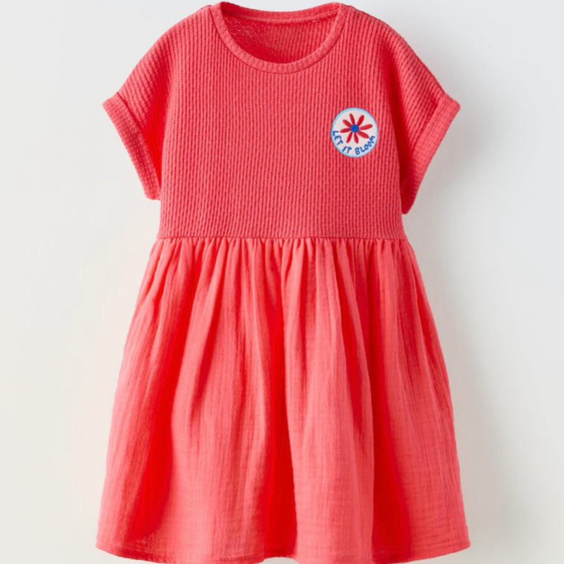 Vestido Combinado Textura