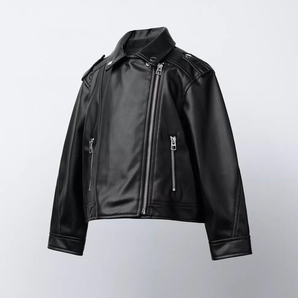 Cazadora Biker Efecto Piel