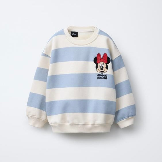 Sudadera Rayas Bordado Minnie Mouse