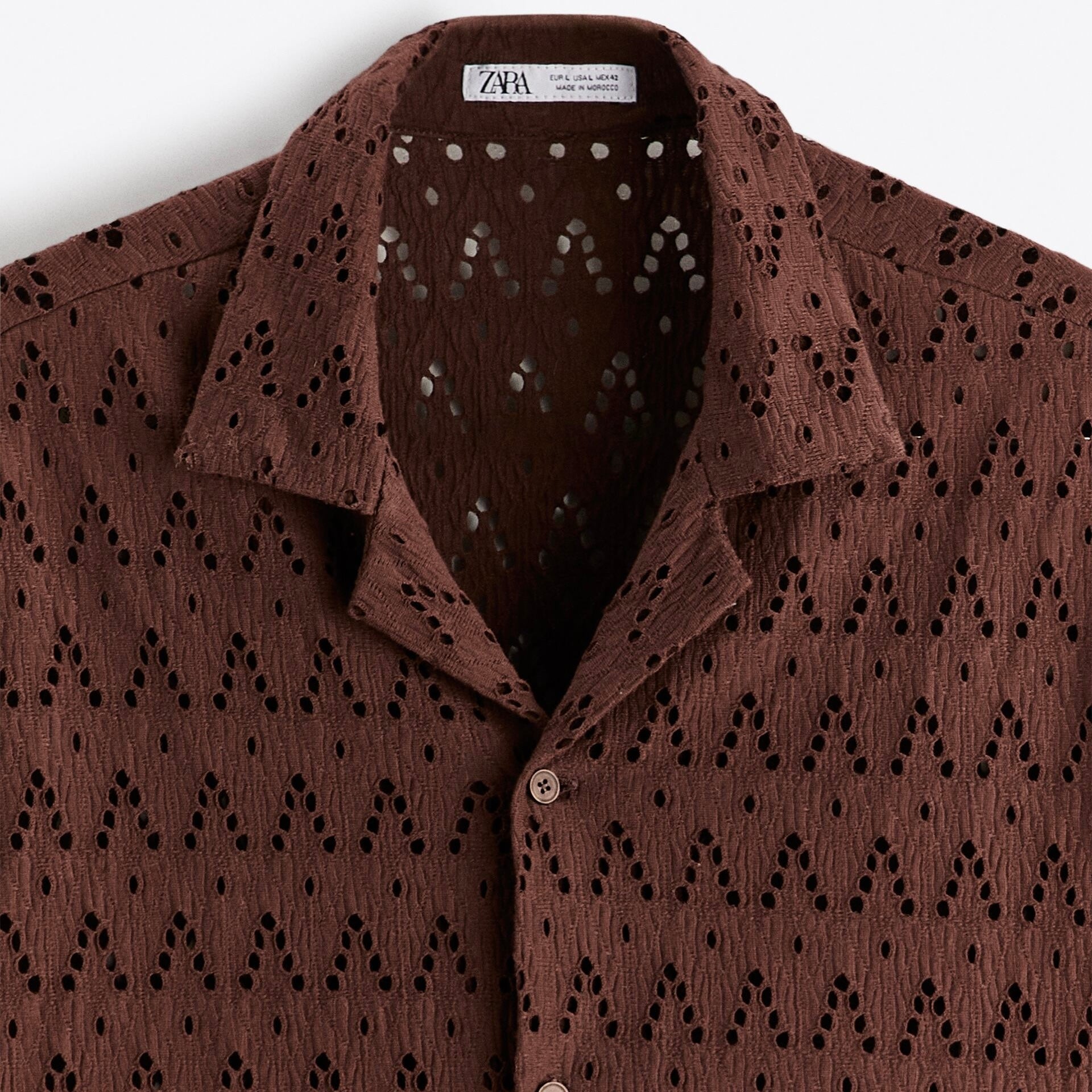 Camisa Troquelada Bordada