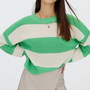 suéter holgado básico tejido